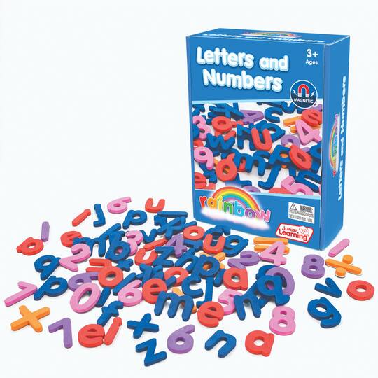 Junior Learning® Rainbow Letters & Numbers Magnetic Activities Set
